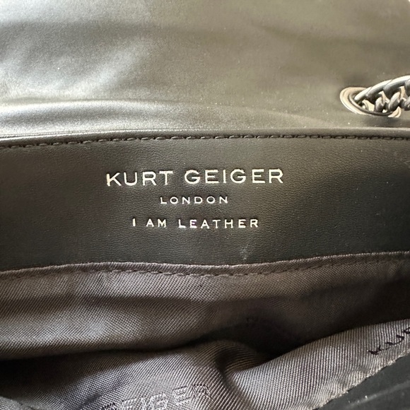 Kurt Geiger Large SoHo Black Chain Strap Shoulder Bag - Picture 7 of 10